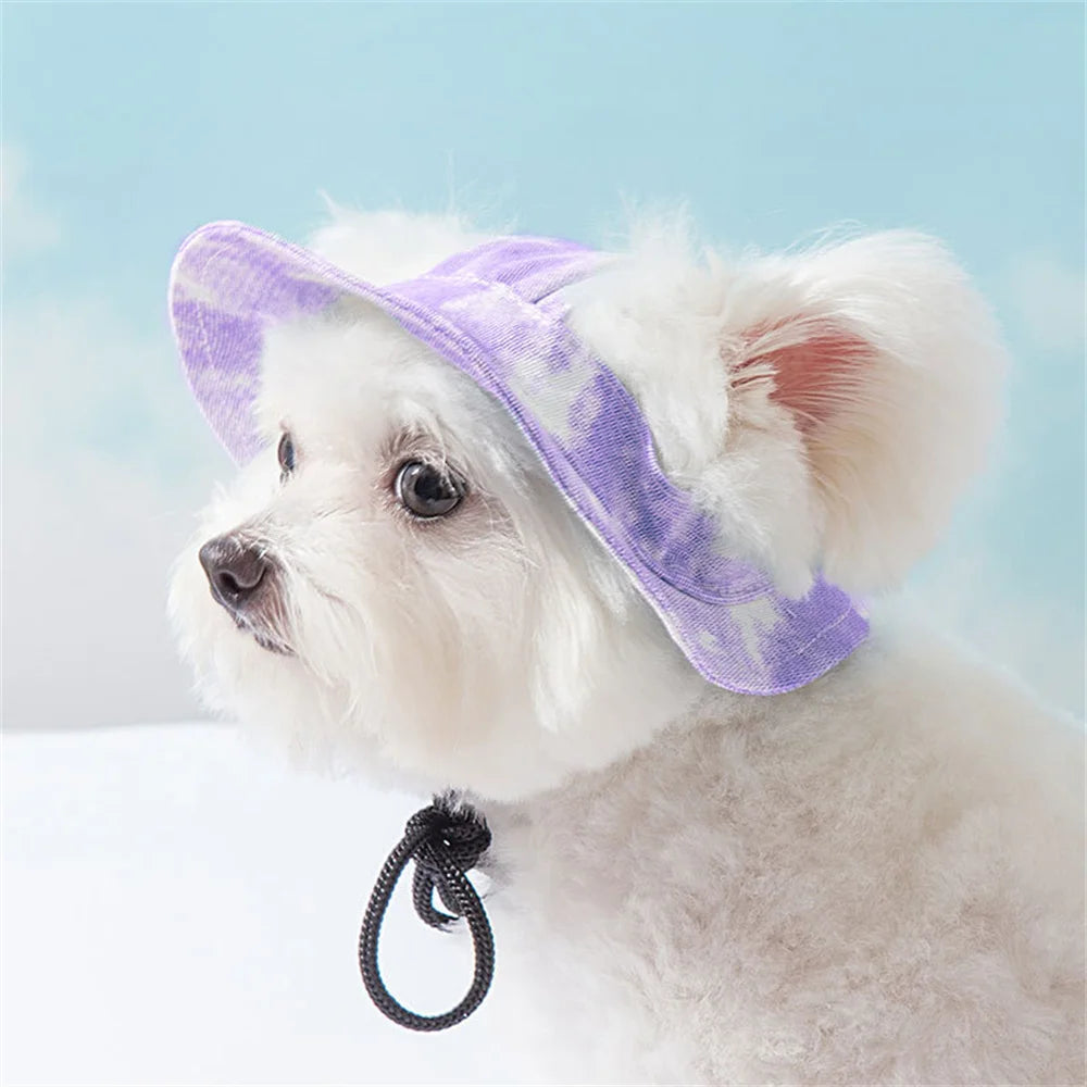 Cute French Bulldog Pet Hats with Ear Holes Adjustable Puppy Dog Cap Hat for Small Medium Dogs Pug mascotas Accessories Costume