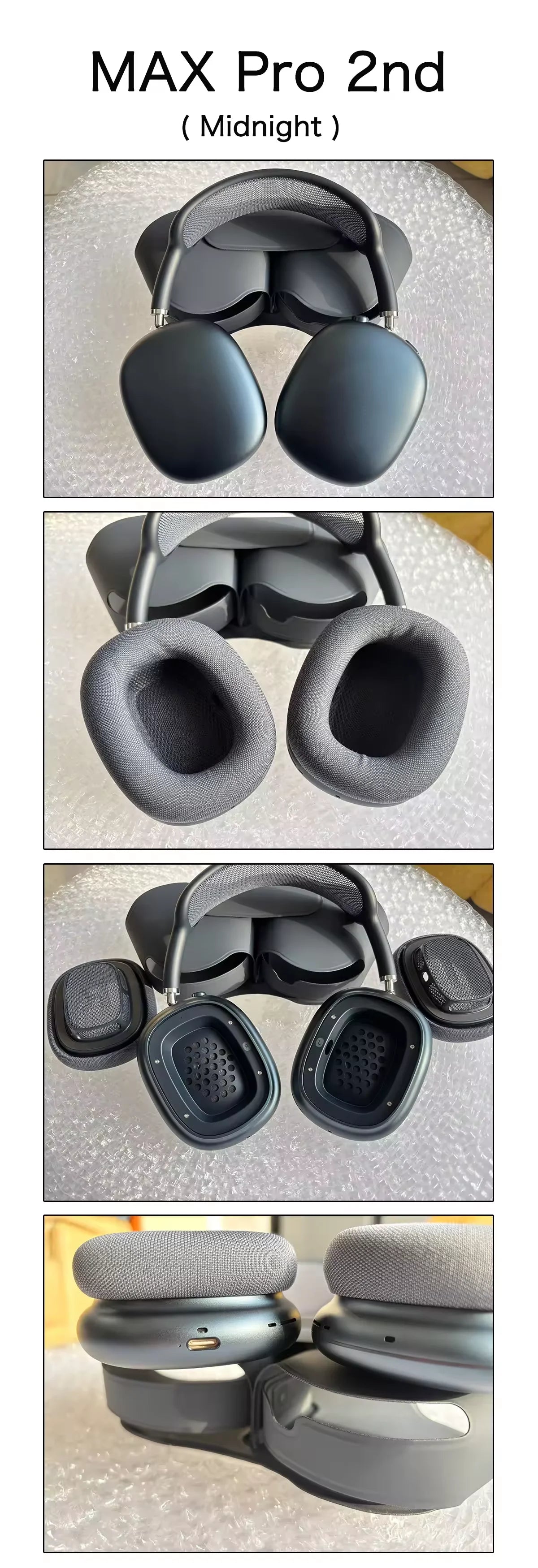 MAX ANC Wireless Headphones Bluetooth Stereo ANC TWS Active Noise Cancelling Transparency Mode Super Bass