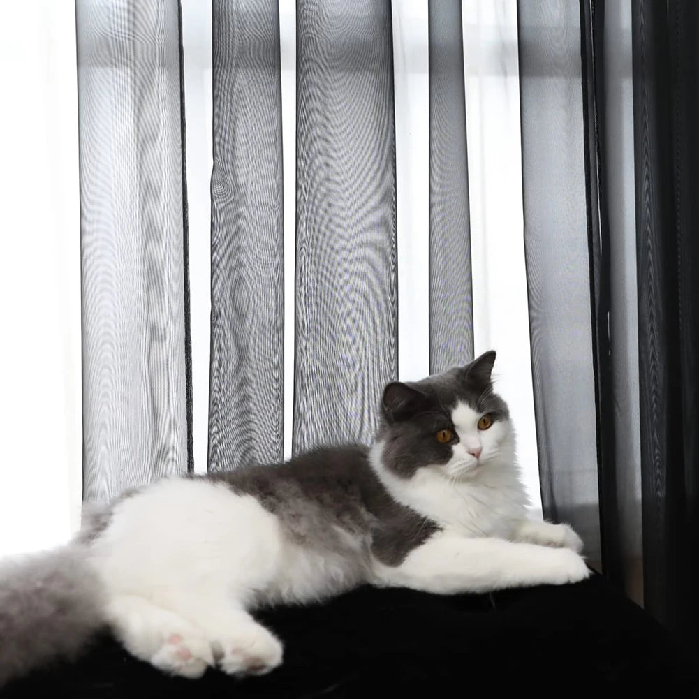 Shading Solid White Sheer Curtains for Living Room Decoration Window Curtains for Kitchen Modern Tulle Voile Organza Curtains