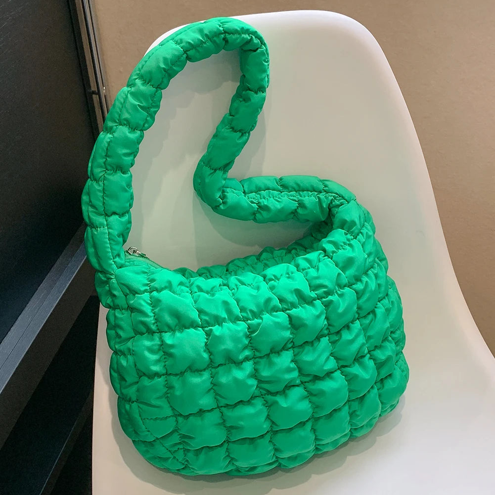 Women Crossbody Bags Quilted Pleated Ladies Shopper Bag Fashion Cloud Large Capacity Temperament Messenger Bag