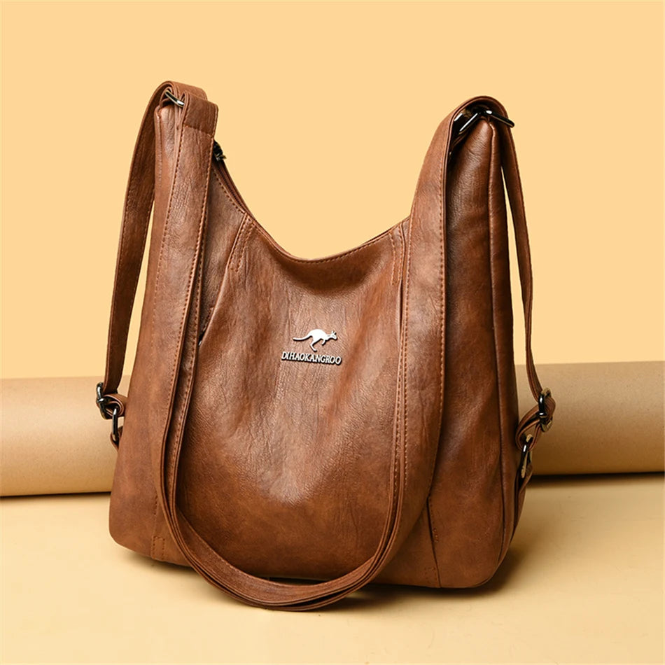 High Quality Leather Luxury Handbags Women Bags Designer Multifunction Shoulder Bags for Women Travel Back Pack Bolsa Feminina