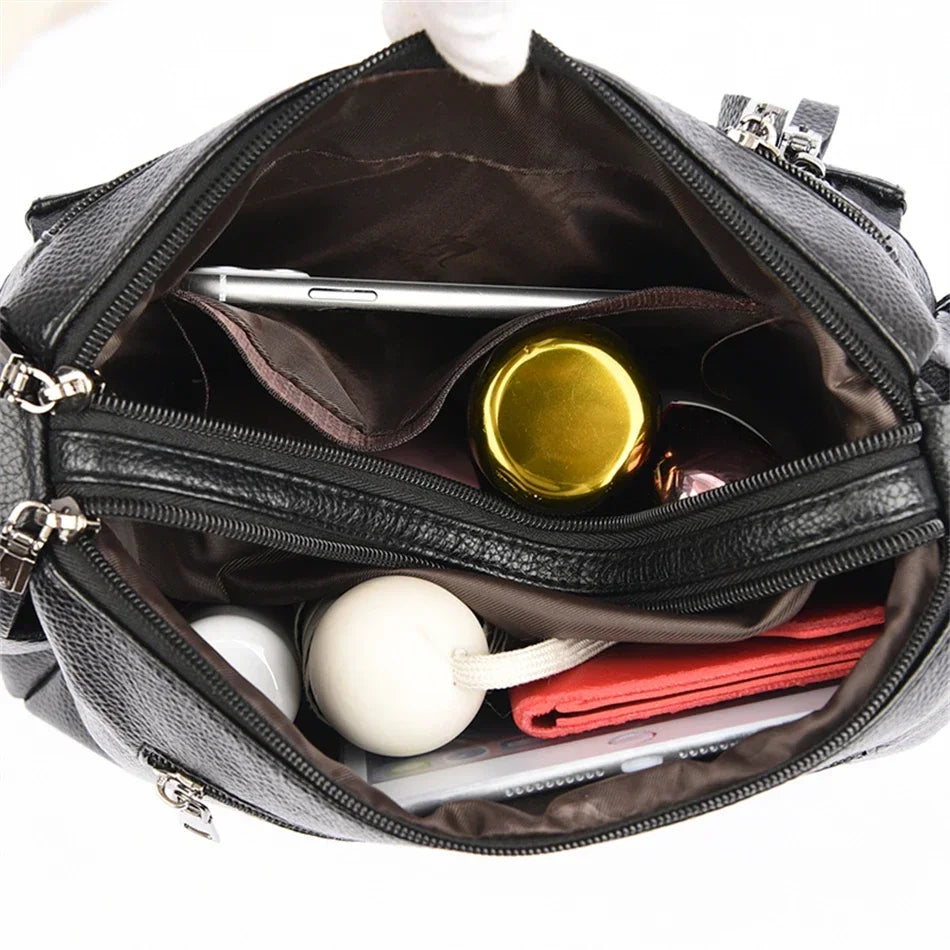 Women Embroidery Tote Bag High Quality Leather Ladies Handbags 2024 Women Shoulder Bag Small Crossbody Bags For Women Sac a Main