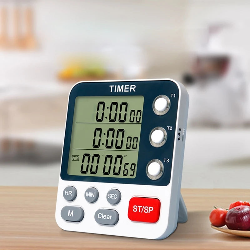 Kitchen Timer Digital Kitchen Timers Cooking Timer 3 Channels Count UP＆ Down