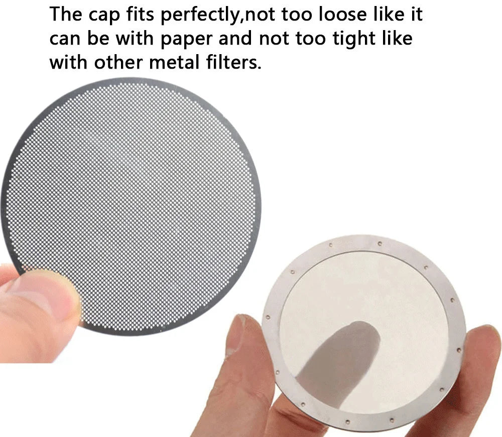 2PCS/lot 61MM Coffee Metal Mesh Filter Reusable Stainless Steel Filter Mesh For Aeropress Coffee Maker Tool Kitchen Accessories