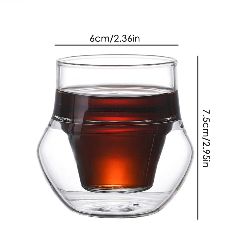 MHW-3BOMBER Coffee Mug Double Walled Glass Transparent Borosilicate Glasses Mugs Tea Latte Wine Cup Bar Kitchen Cafe Accessories