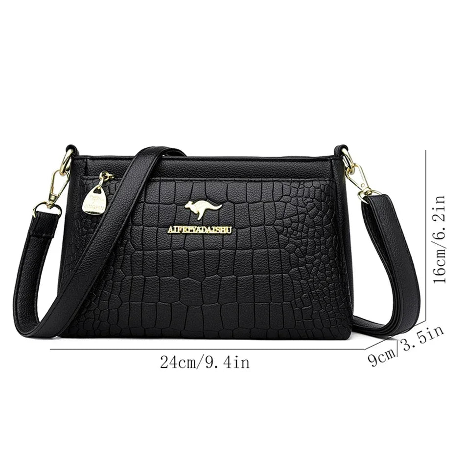 Women Embroidery Tote Bag High Quality Leather Ladies Handbags 2024 Women Shoulder Bag Small Crossbody Bags For Women Sac a Main