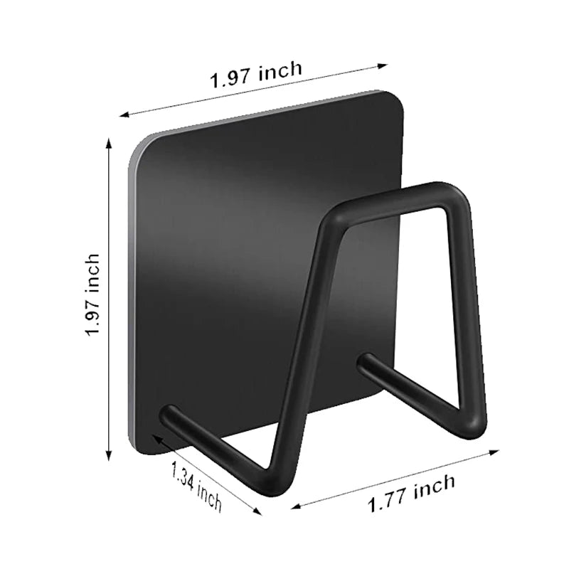 Kitchen Stainless Steel Sink Sponges Holder Self Adhesive Drain Drying Rack Kitchen Wall Hooks Accessories Storage Organizer