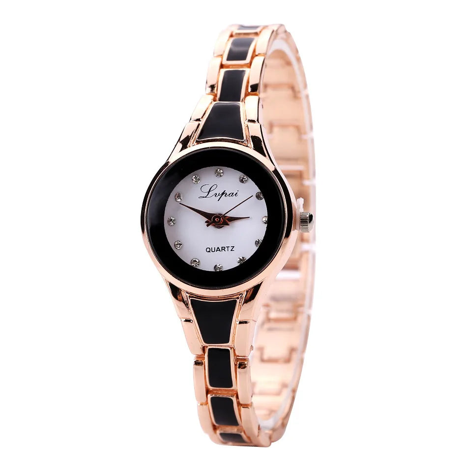 Women's watches Elegant woman watch Quartz gifts for women Luxury Fashion stainless steel Alloy Women's wristwatch accessories