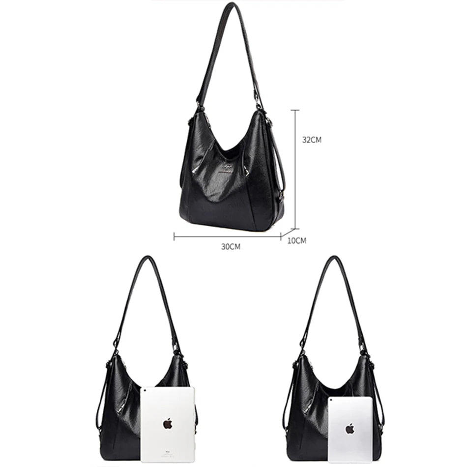 High Quality Leather Luxury Handbags Women Bags Designer Multifunction Shoulder Bags for Women Travel Back Pack Bolsa Feminina