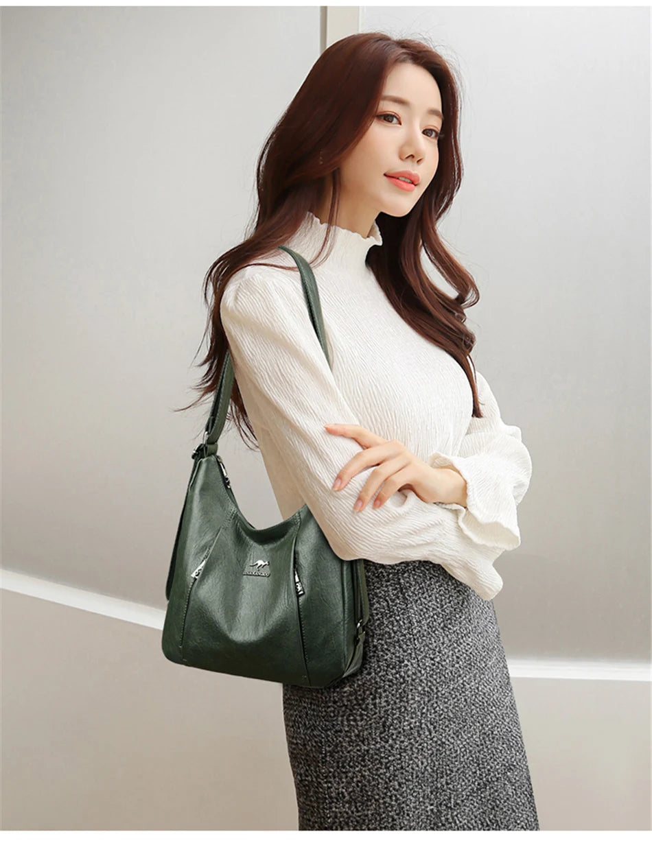 High Quality Leather Luxury Handbags Women Bags Designer Multifunction Shoulder Bags for Women Travel Back Pack Bolsa Feminina