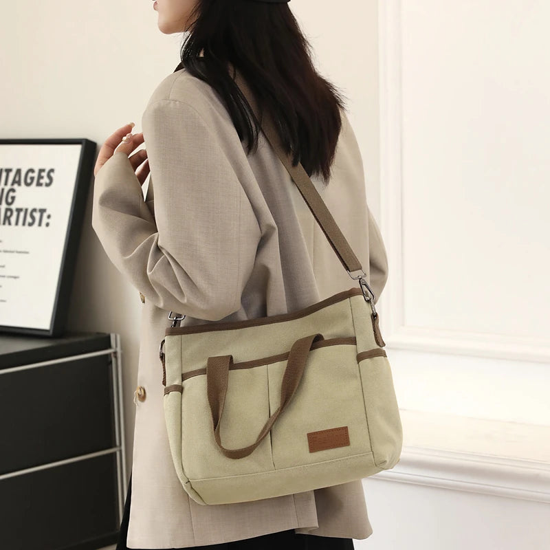 Women Handbags Ladies Canvas Shopping Tote Bag Clutch Female Crossbody Bags