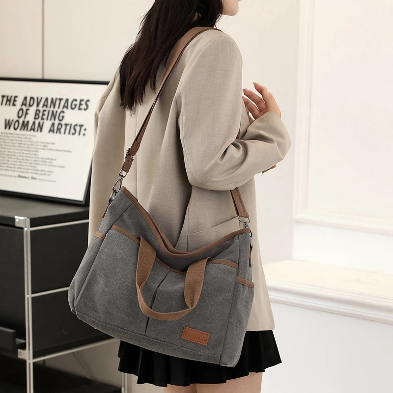 Women Handbags Ladies Canvas Shopping Tote Bag Clutch Female Crossbody Bags