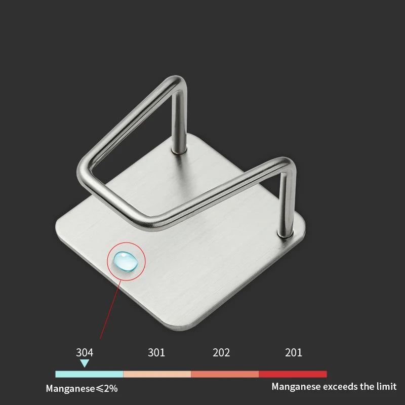 Kitchen Stainless Steel Sink Sponges Holder Self Adhesive Drain Drying Rack Kitchen Wall Hooks Accessories Storage Organizer