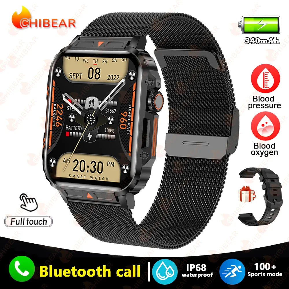 New Smartwatch 1.95 Inch Screen Health Monitoring Watches IP68 Waterproof Sport Fitness Smart Watch For Men Women Reloj Hombre