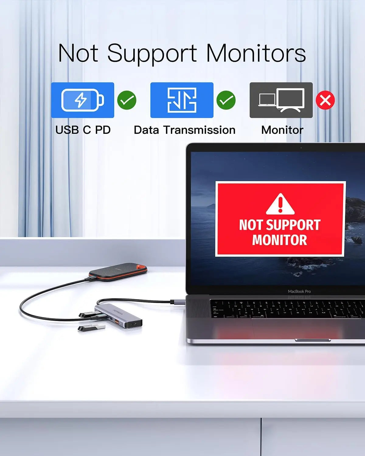 USB C Hub 5Gbps 10Gbps USB C Splitter Docking Stations USB Type C 3.2 Adapter for Laptop MacBook Desktop Tablet PC SmartPhone