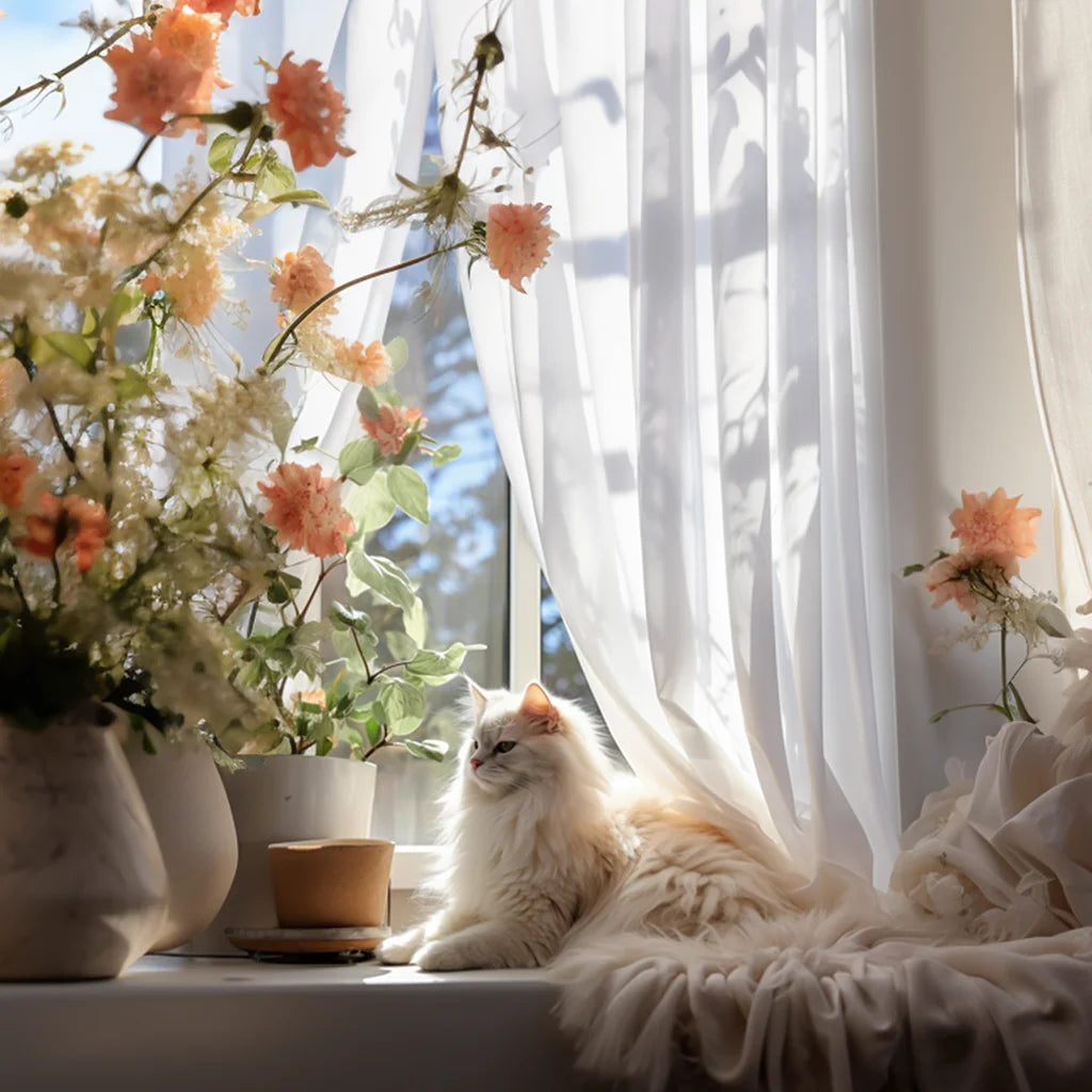 Shading Solid White Sheer Curtains for Living Room Decoration Window Curtains for Kitchen Modern Tulle Voile Organza Curtains