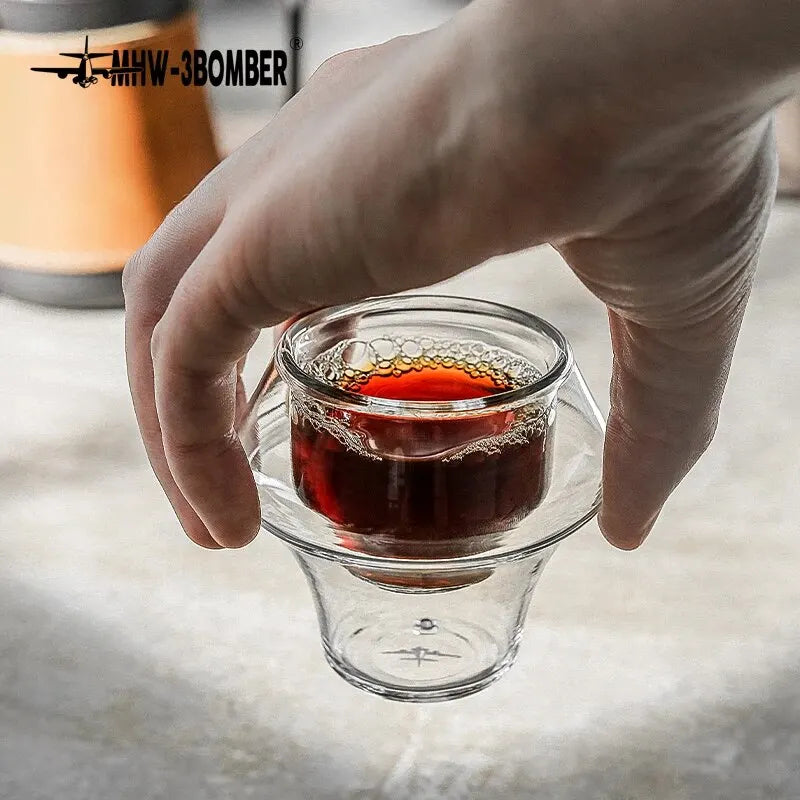 MHW-3BOMBER Coffee Mug Double Walled Glass Transparent Borosilicate Glasses Mugs Tea Latte Wine Cup Bar Kitchen Cafe Accessories