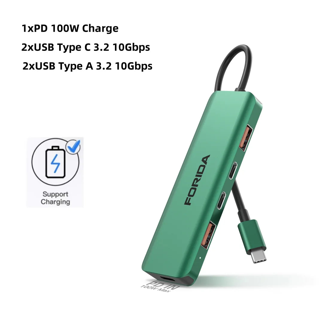 USB C Hub 5Gbps 10Gbps USB C Splitter Docking Stations USB Type C 3.2 Adapter for Laptop MacBook Desktop Tablet PC SmartPhone