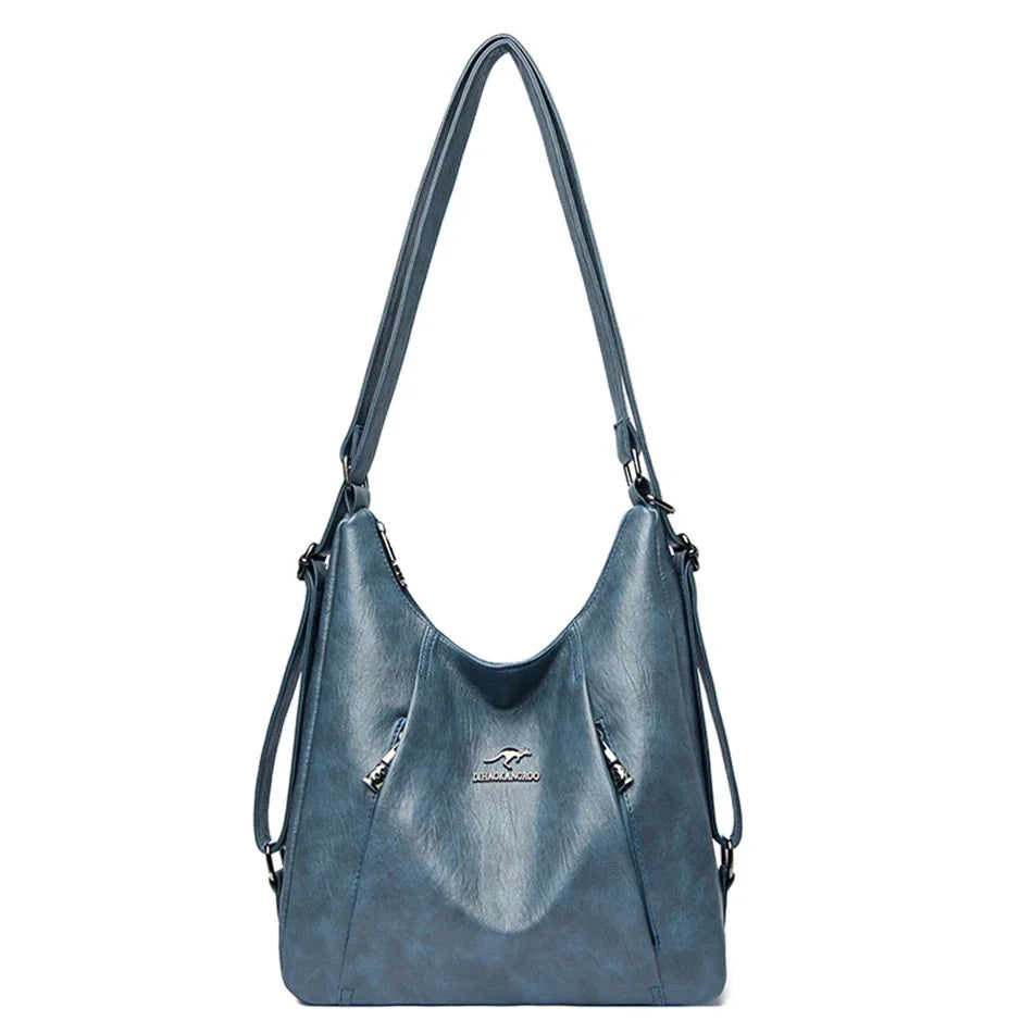 High Quality Leather Luxury Handbags Women Bags Designer Multifunction Shoulder Bags for Women Travel Back Pack Bolsa Feminina