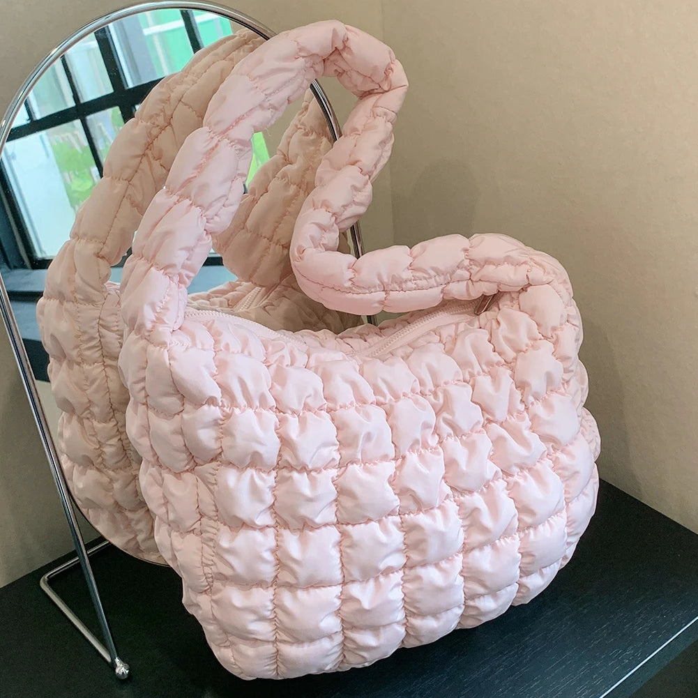 Women Crossbody Bags Quilted Pleated Ladies Shopper Bag Fashion Cloud Large Capacity Temperament Messenger Bag