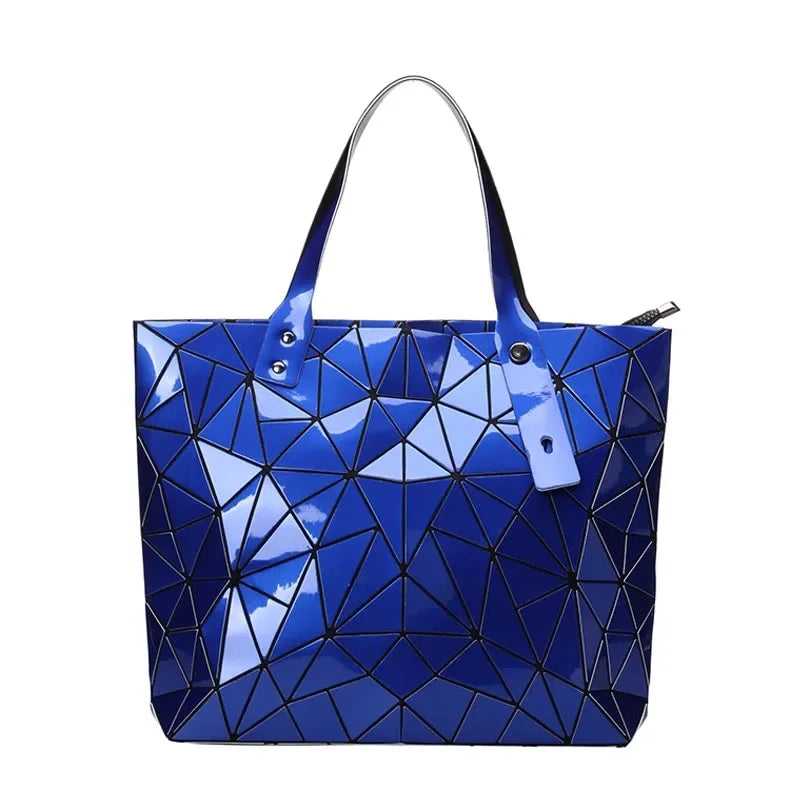 new luxury handbags women bags designer Beach Large tote Hologram Shoulder Bag sac a main Geometric bag bolsa feminina Silver