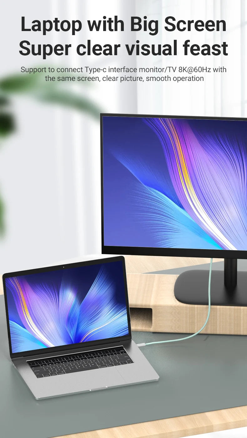 USB4 Fully Functional Data Cable with 8K60Hz Video Output, 40Gbps Data Transmission, PD Charing, 1.8m USB-C to USB-C Data Cable