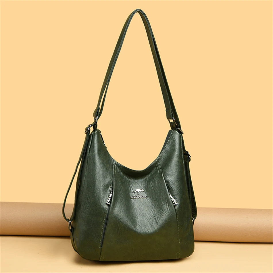 High Quality Leather Luxury Handbags Women Bags Designer Multifunction Shoulder Bags for Women Travel Back Pack Bolsa Feminina