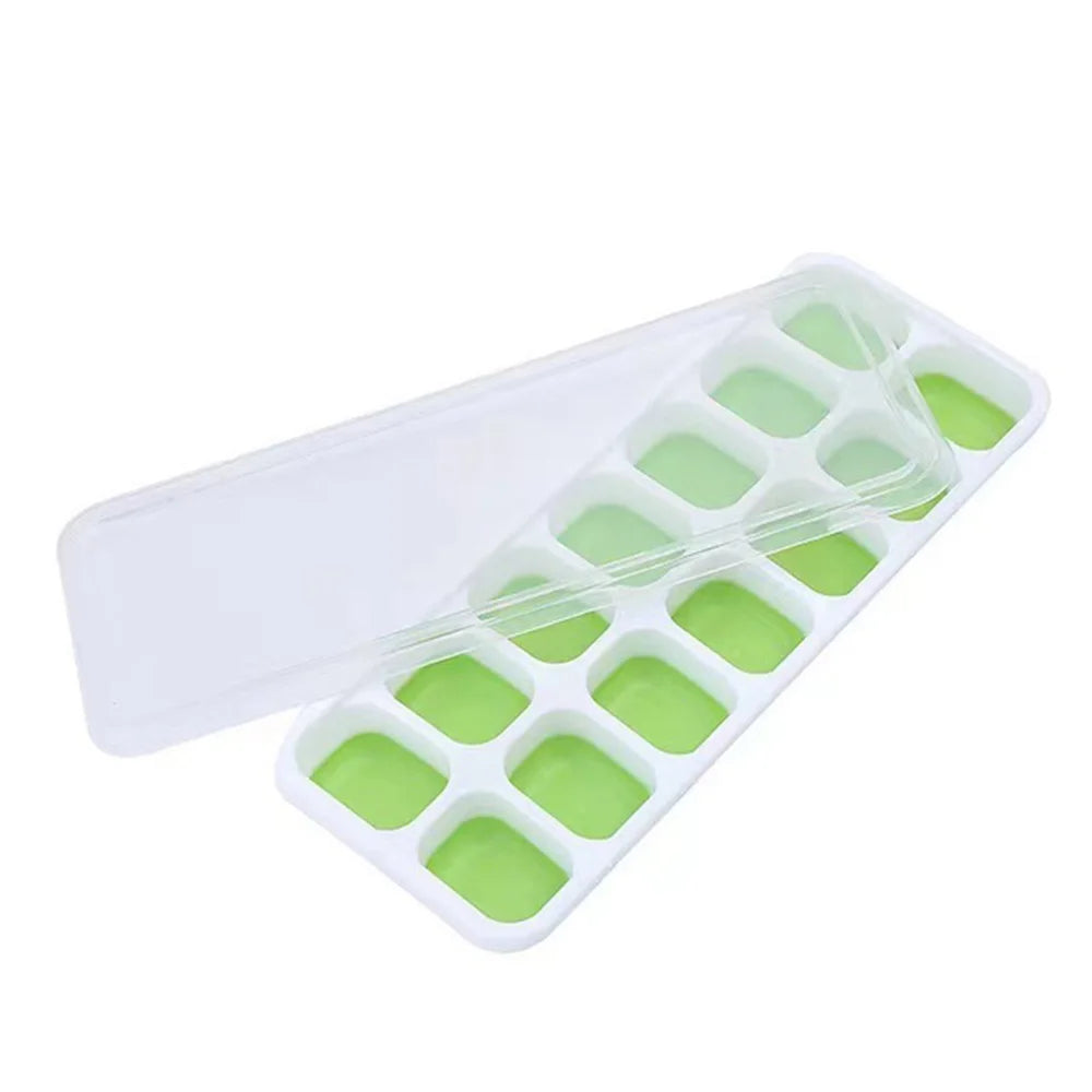1PC Ice Cube Tray 14 Grid Silicone Ice Cube Mold With Removable Lid Ices Maker Kitchen Gadget Bar Tools