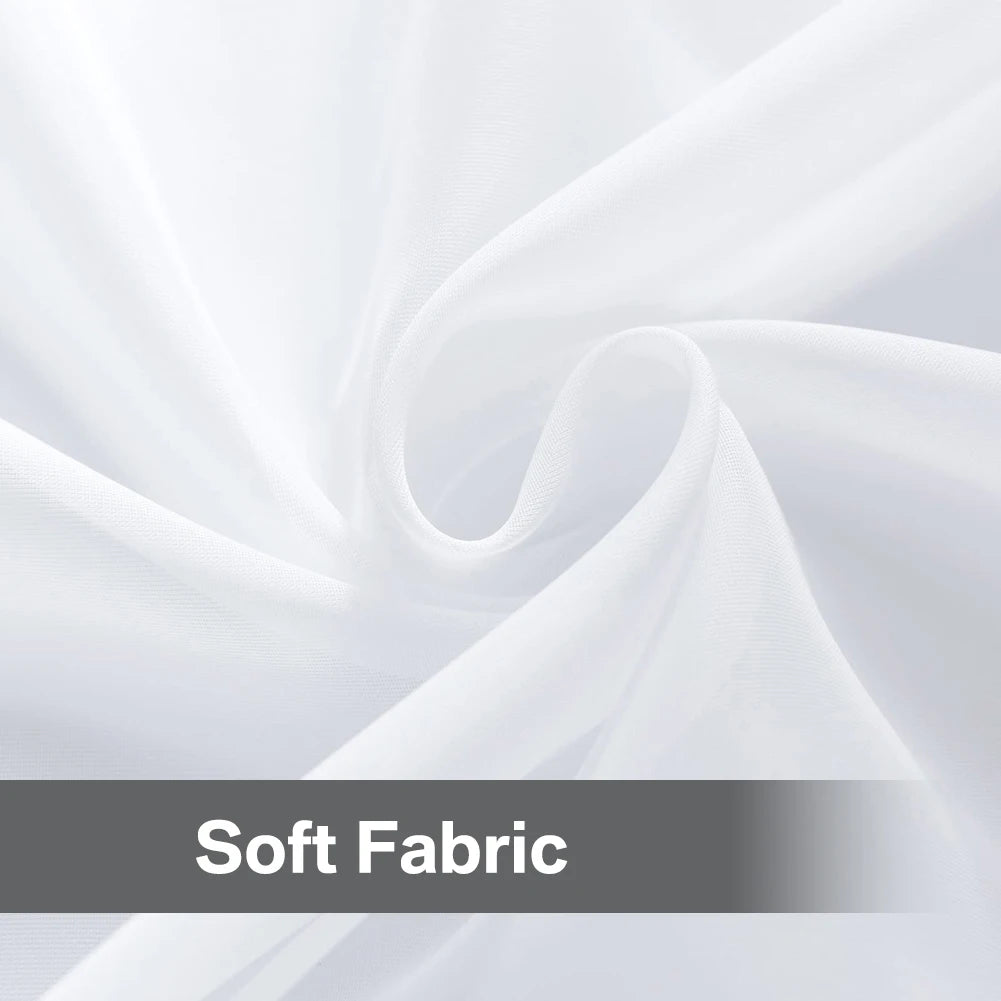 Shading Solid White Sheer Curtains for Living Room Decoration Window Curtains for Kitchen Modern Tulle Voile Organza Curtains