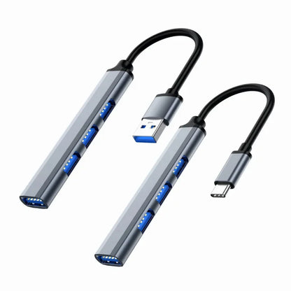 4-Port USB-C Hub 3.0/3.1-Multi-Device Splitter OTG for MacBook/Huawei/Xiaomi/Lenovo & Mor-Plug&Play-Ultra Slim PC Accessory!