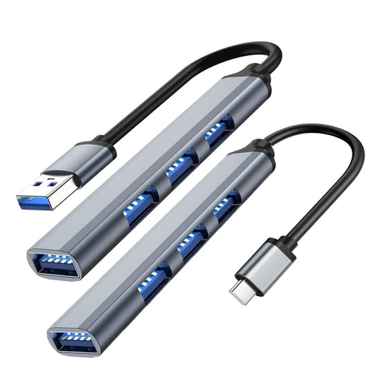 4 Port USB 3.0 HUB USB HUB Dock Type C 3.1 Multi USB Splitter OTG Adapter For Xiaomi Huawei Lenovo Macbook Pro USB 3.0 2.0 Port
