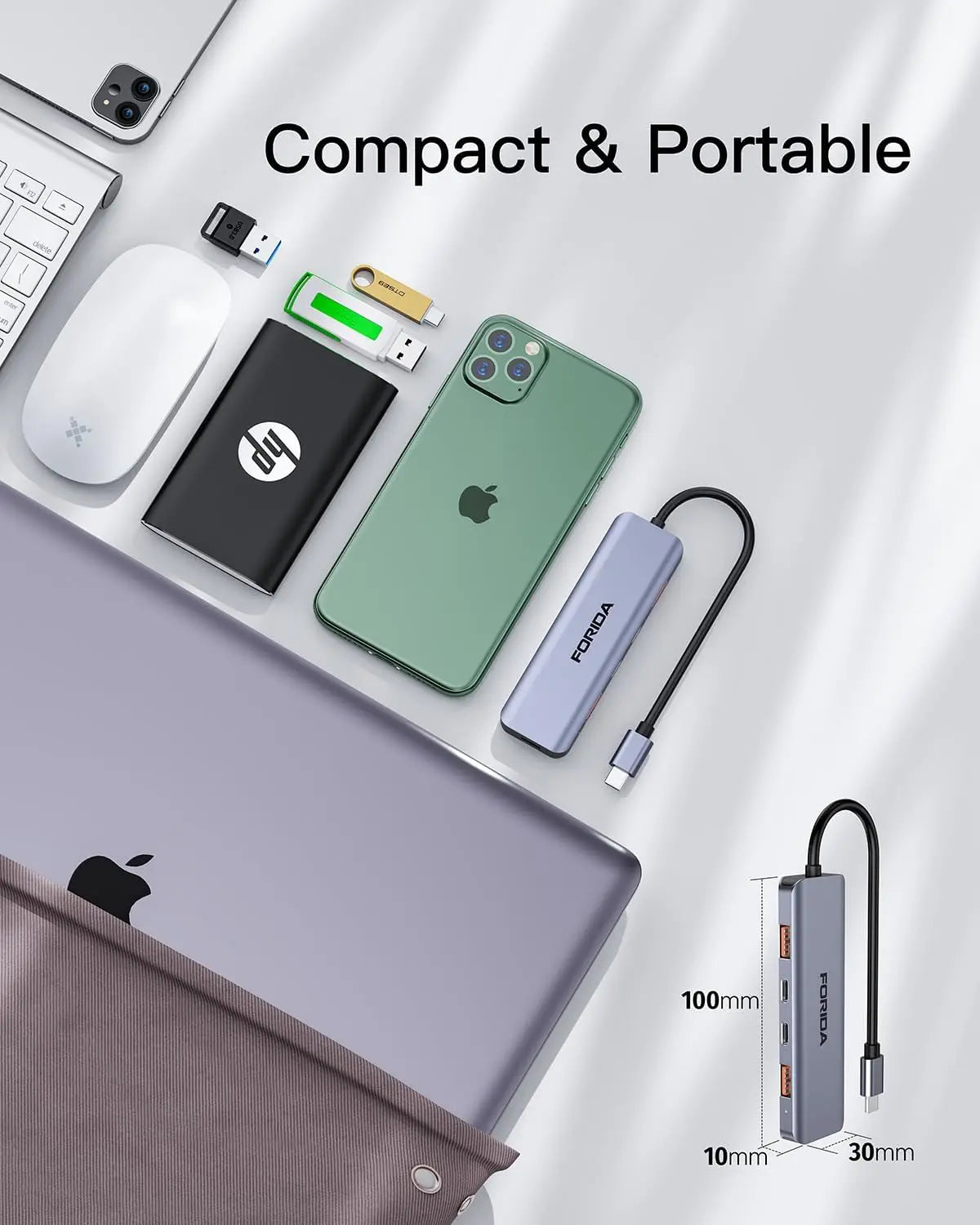 USB C Hub 5Gbps 10Gbps USB C Splitter Docking Stations USB Type C 3.2 Adapter for Laptop MacBook Desktop Tablet PC SmartPhone