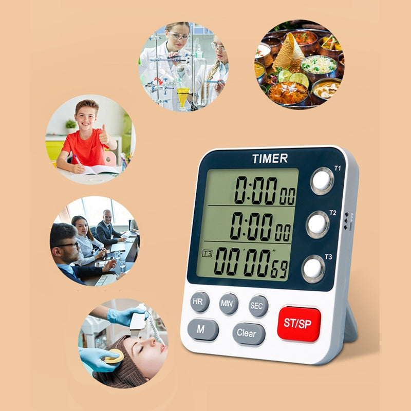 Kitchen Timer Digital Kitchen Timers Cooking Timer 3 Channels Count UP＆ Down