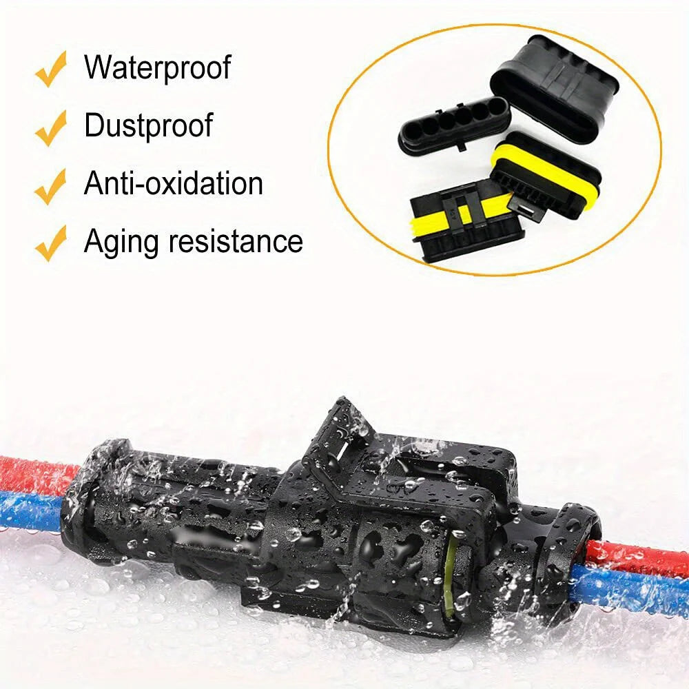 Kit Conectores Elétricos Automotivos 708 Peças 1 a 6 Pinos com Vedação