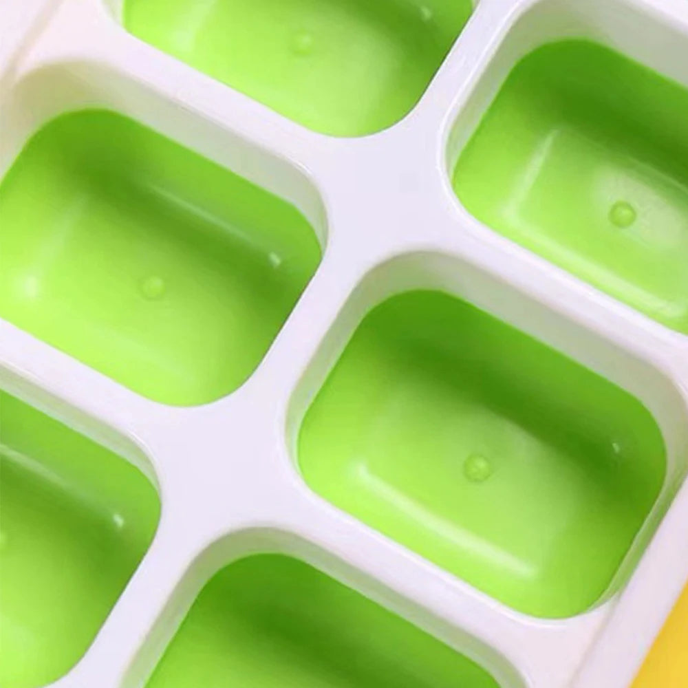 1PC Ice Cube Tray 14 Grid Silicone Ice Cube Mold With Removable Lid Ices Maker Kitchen Gadget Bar Tools