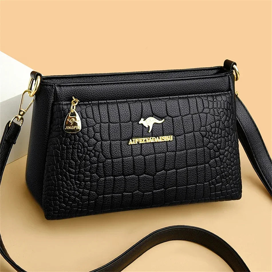 Women Embroidery Tote Bag High Quality Leather Ladies Handbags 2024 Women Shoulder Bag Small Crossbody Bags For Women Sac a Main