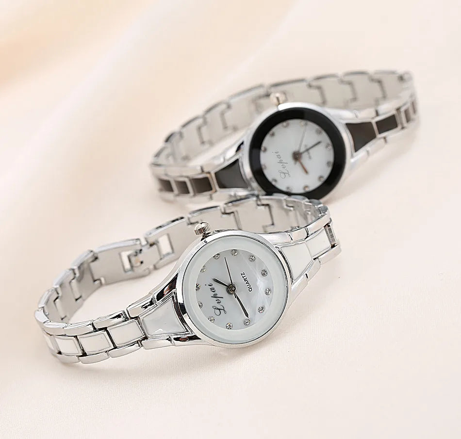 Women's watches Elegant woman watch Quartz gifts for women Luxury Fashion stainless steel Alloy Women's wristwatch accessories