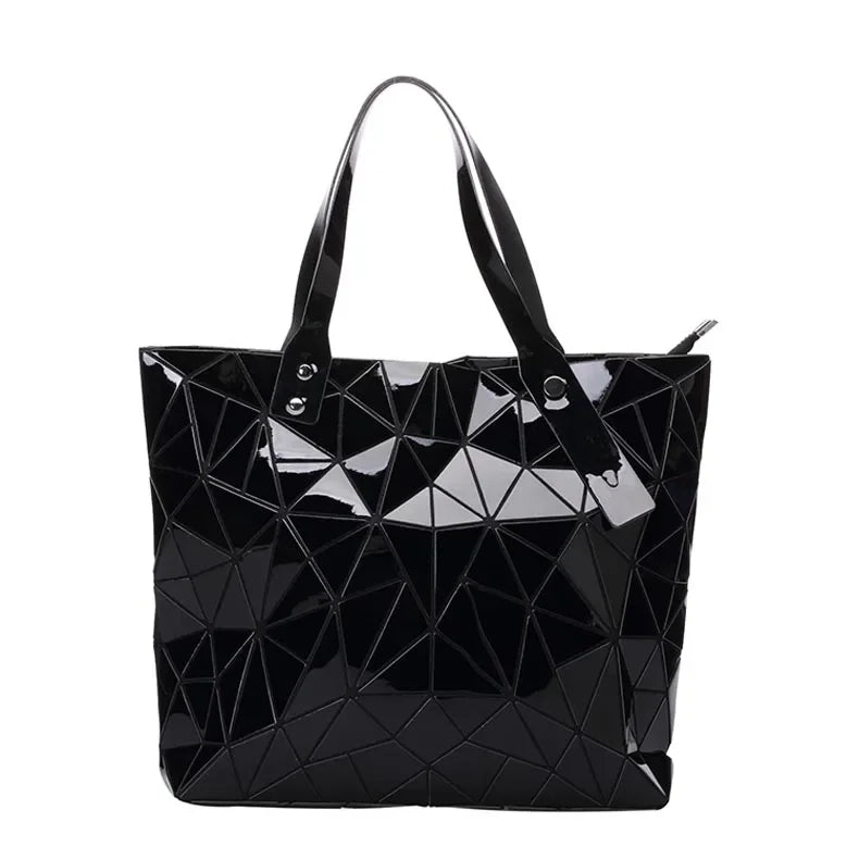 new luxury handbags women bags designer Beach Large tote Hologram Shoulder Bag sac a main Geometric bag bolsa feminina Silver