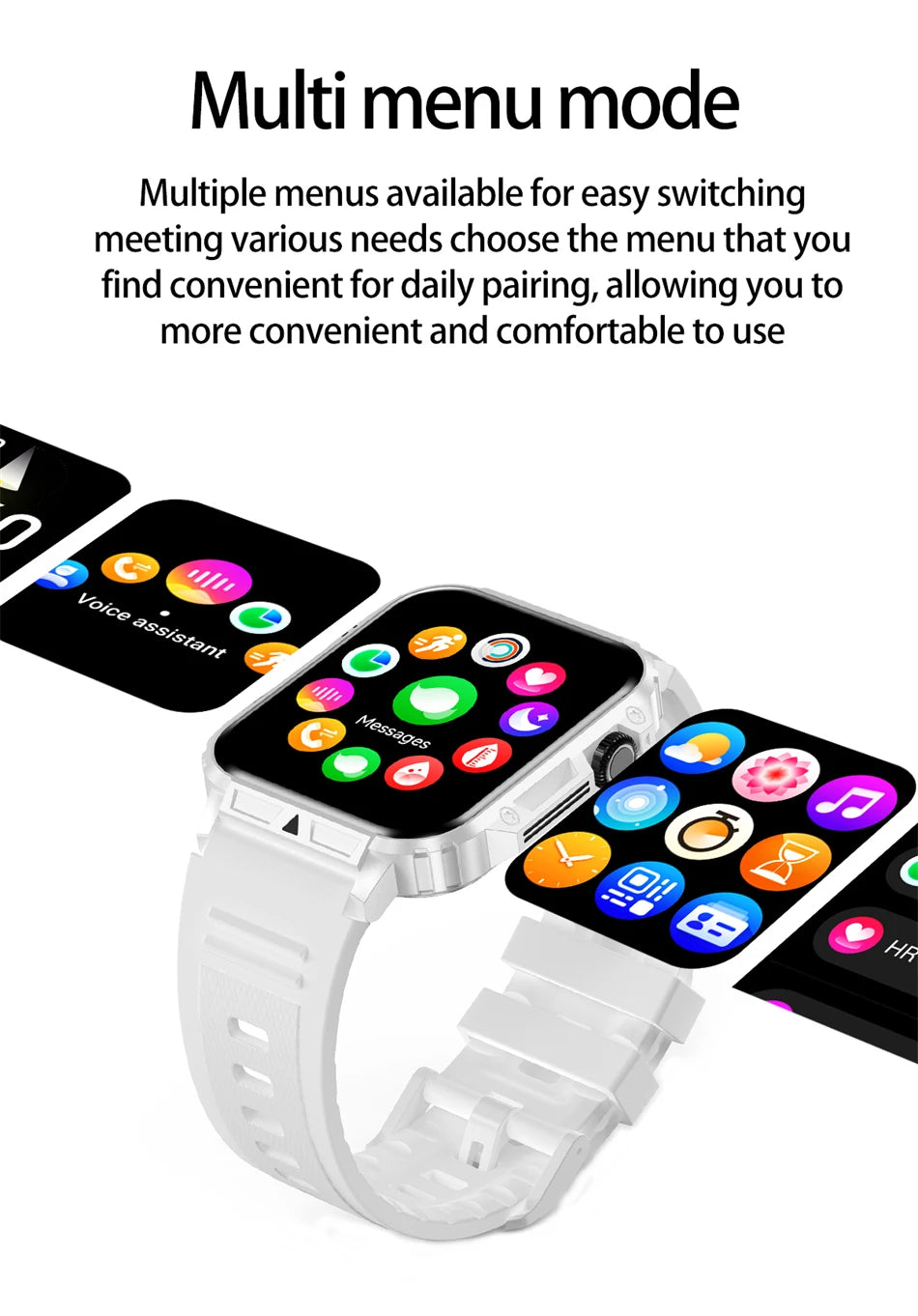 New Smartwatch 1.95 Inch Screen Health Monitoring Watches IP68 Waterproof Sport Fitness Smart Watch For Men Women Reloj Hombre