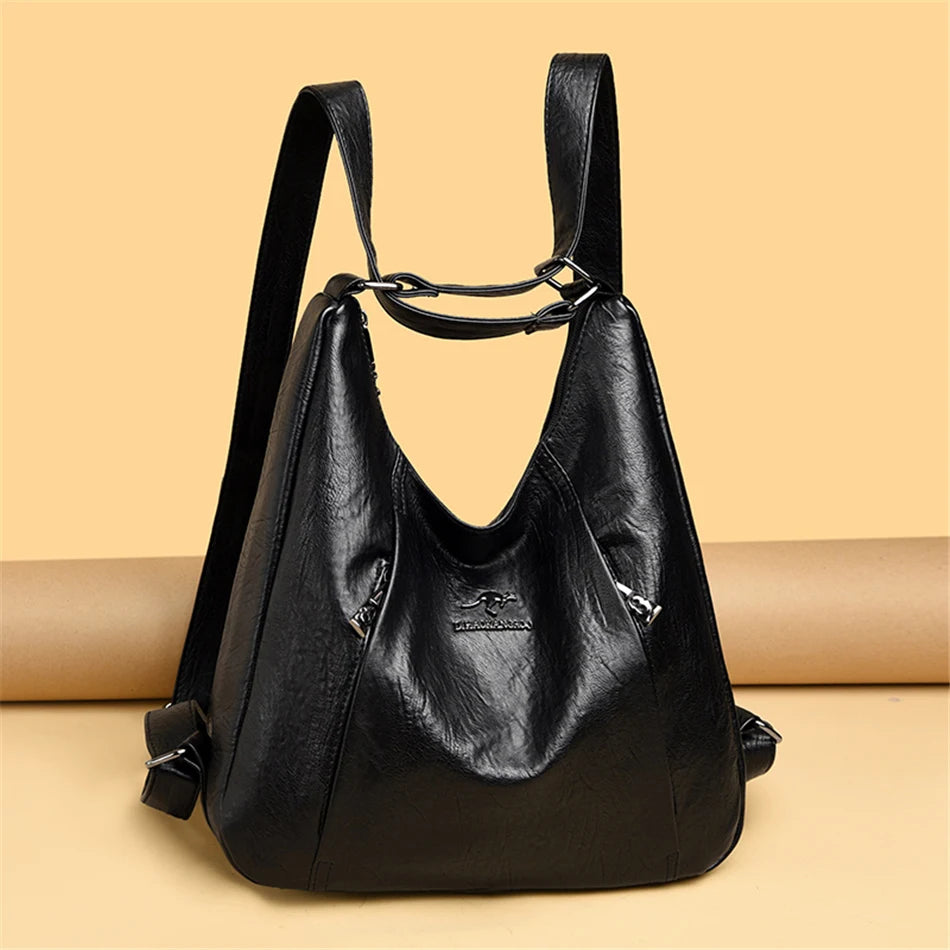 High Quality Leather Luxury Handbags Women Bags Designer Multifunction Shoulder Bags for Women Travel Back Pack Bolsa Feminina