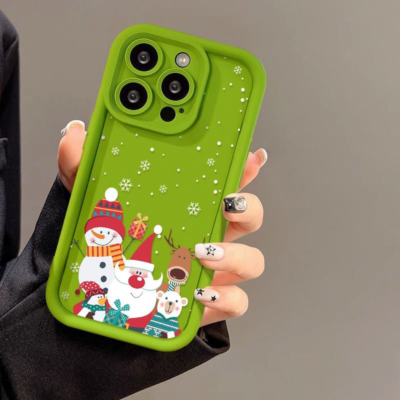 Capa de Natal com Estampa de Papai Noel – Silicone Fosco