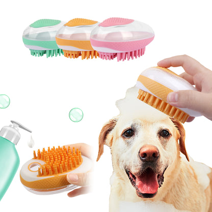 Escova de Banho Multifuncional 2-em-1 para Cães e Gatos