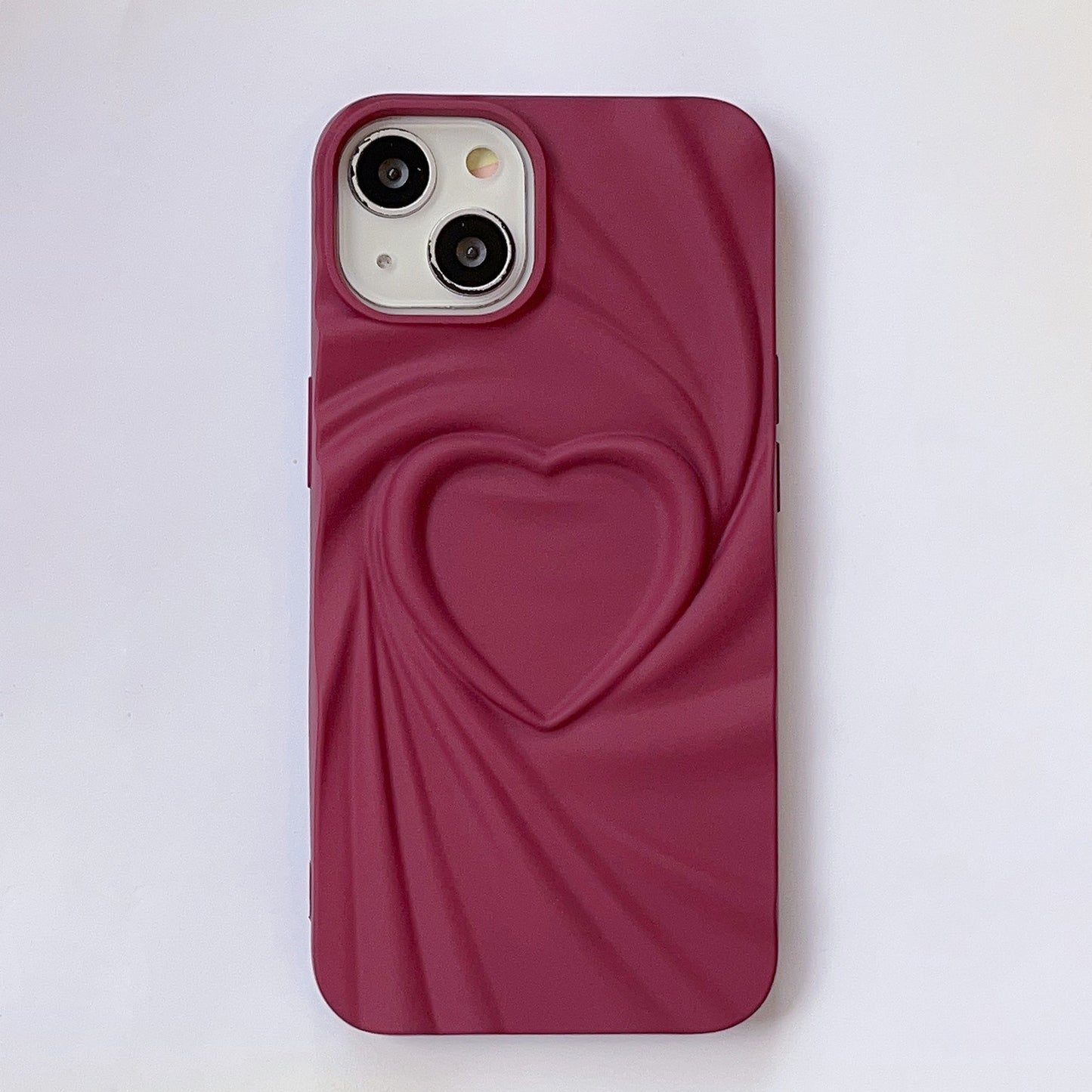 Capa Criativa com Design Plissado “Love” para Smartphone
