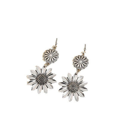 Brincos Femininos Estilo Retrô Girassol – Acessório de Moda