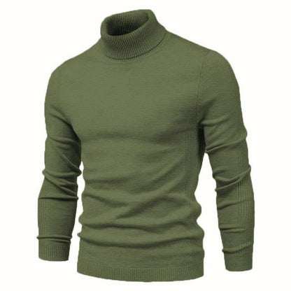 Suéter Masculino Gola Alta – Tricô Slim Fit