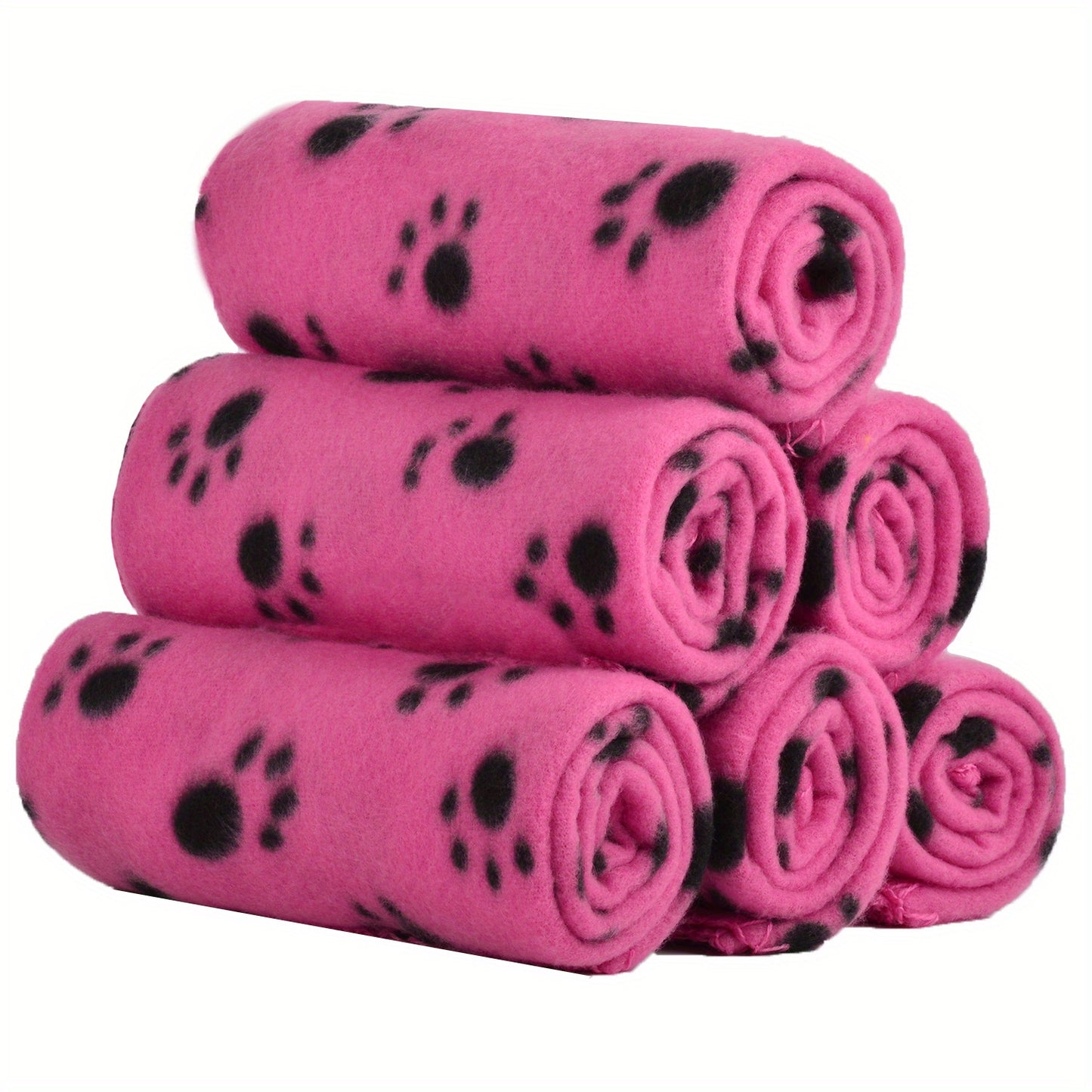 6-Pack of Warm Paw Print Dog Blanket Bed Covers to Keep Your Furry Pets Cozy!